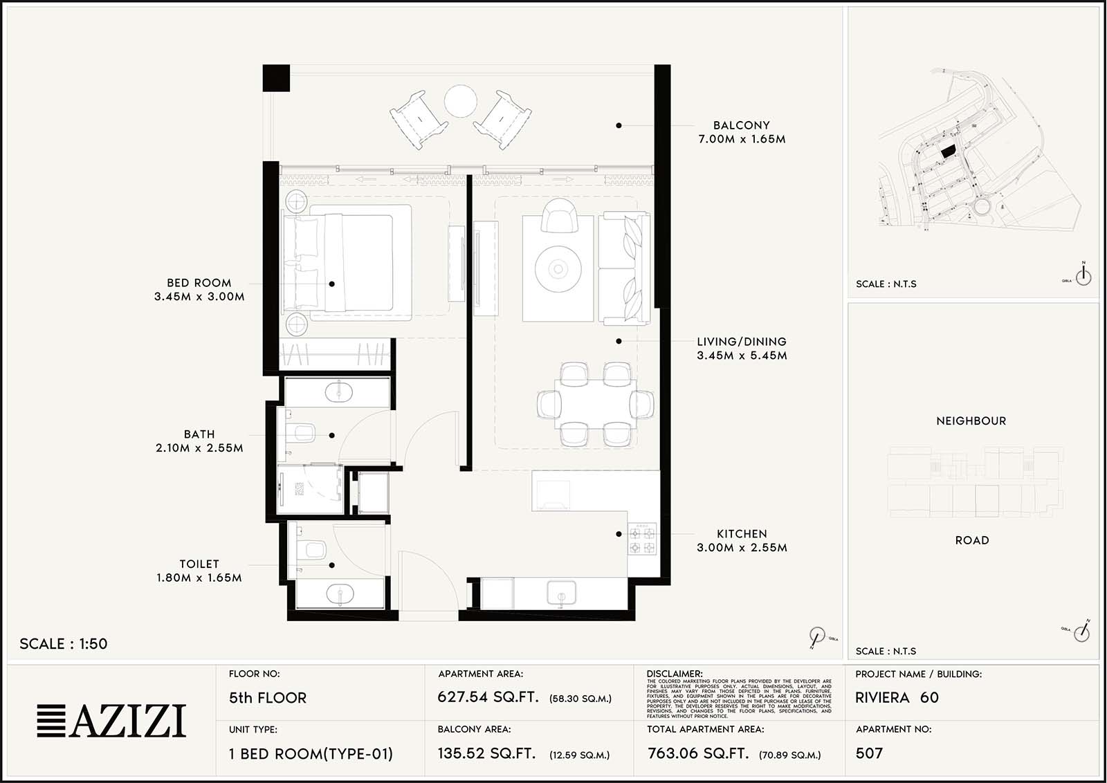 Azizi Riviera 60 floor plan 2