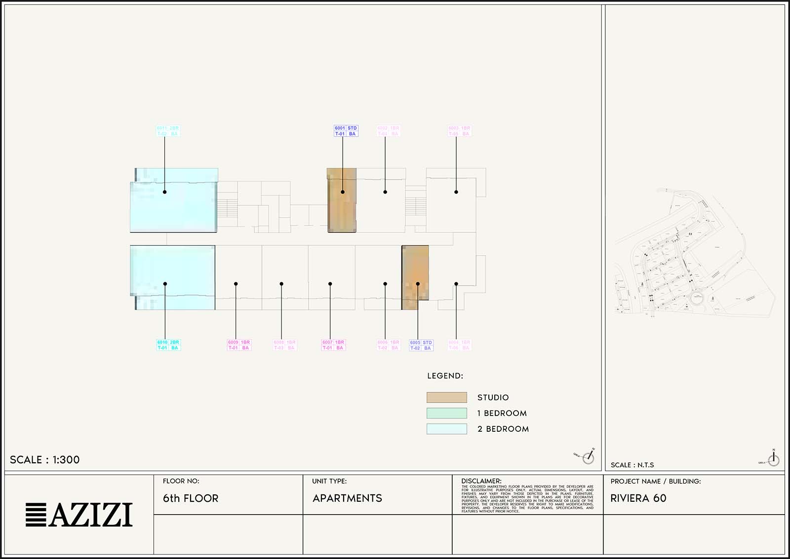 Azizi Riviera 60 floor plan 3