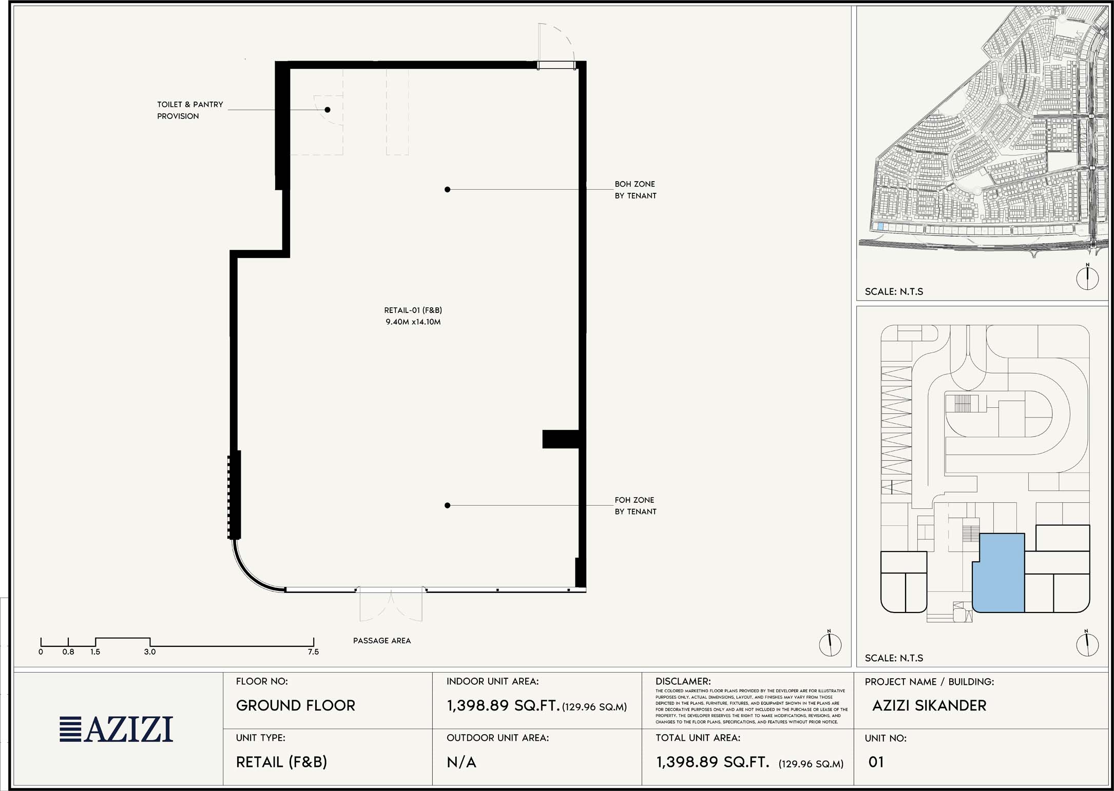 Azizi Sikander at Al Furjan floor plan 5