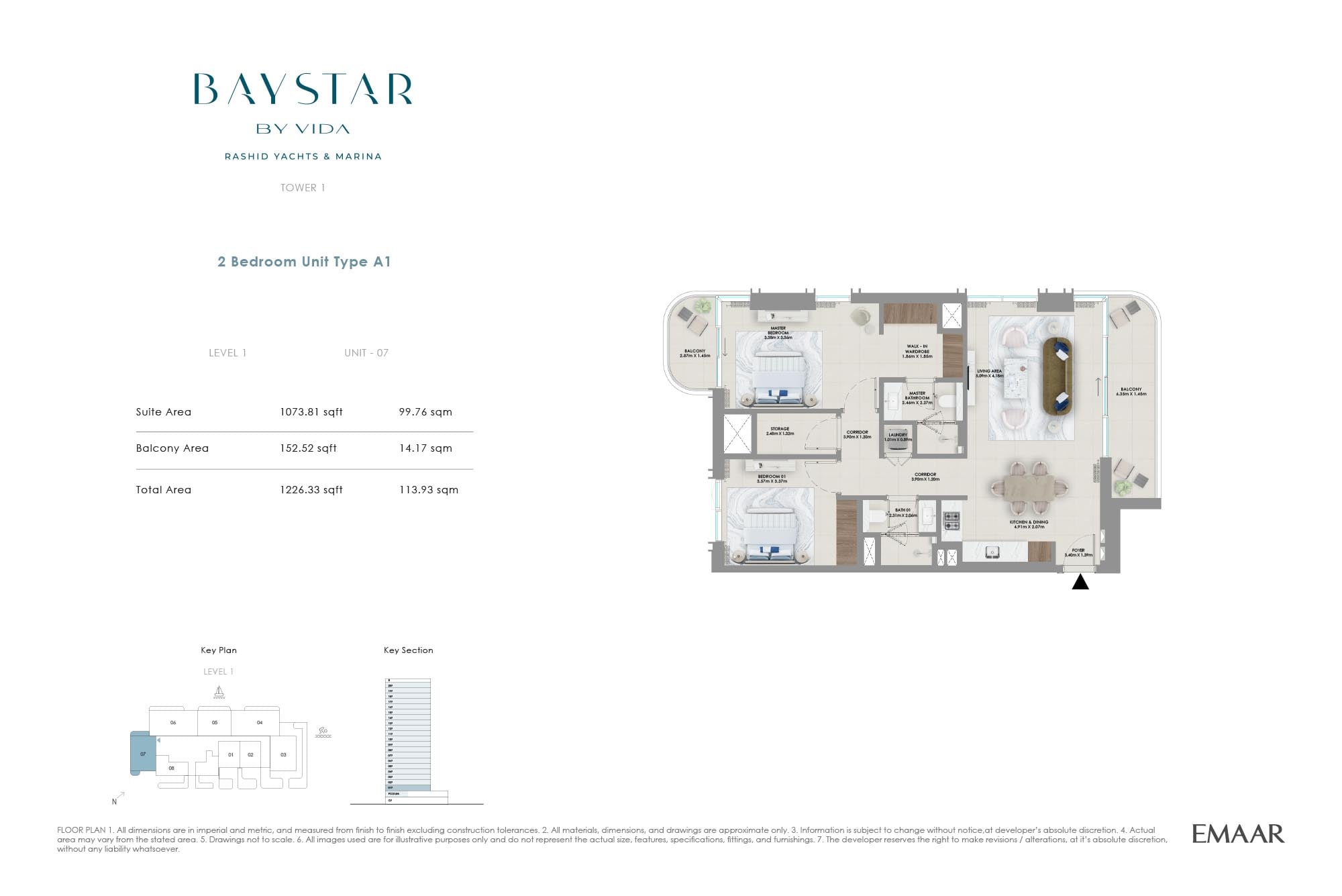 Emaar Baystar by Vida floor plan 3