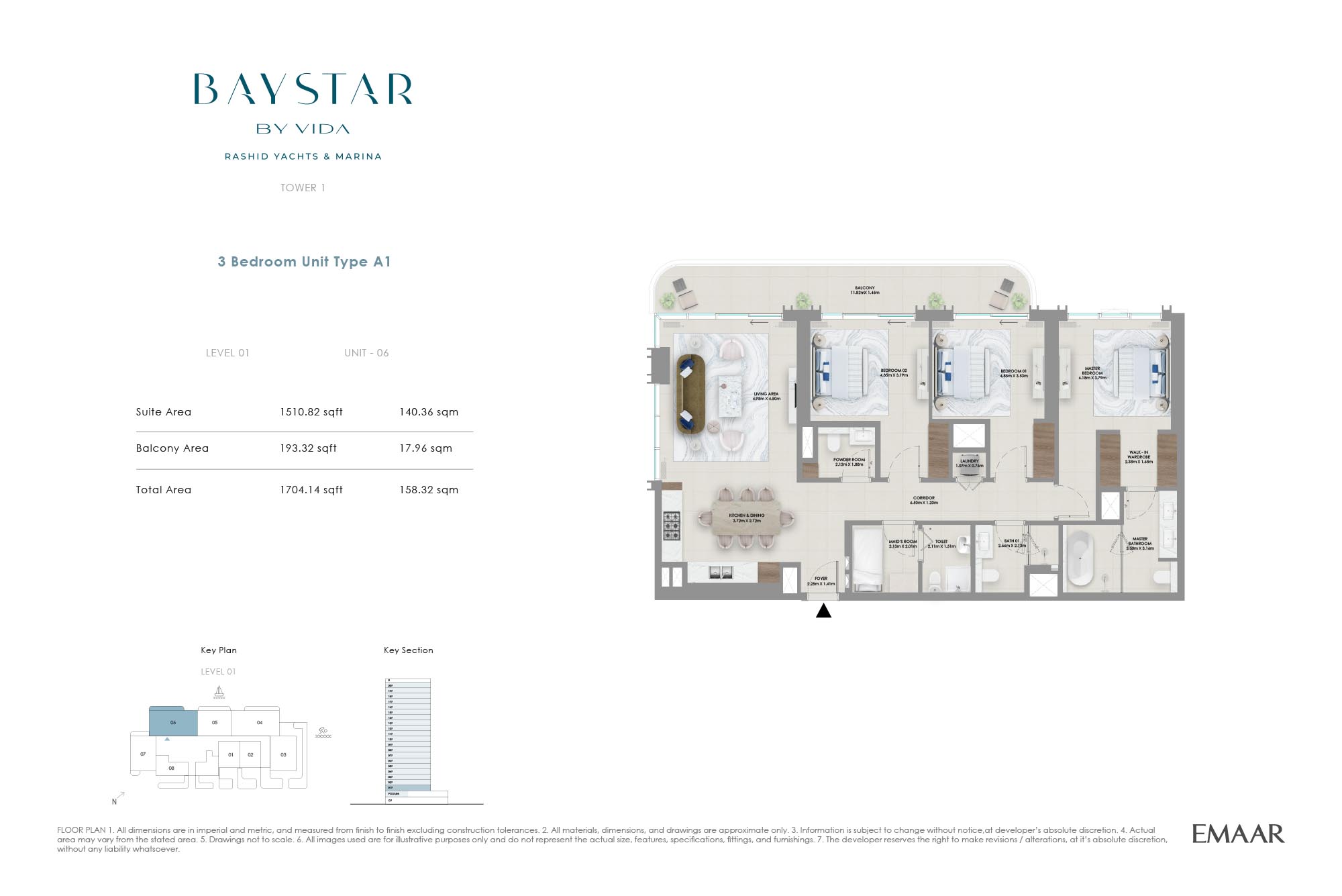 Emaar Baystar by Vida floor plan 4