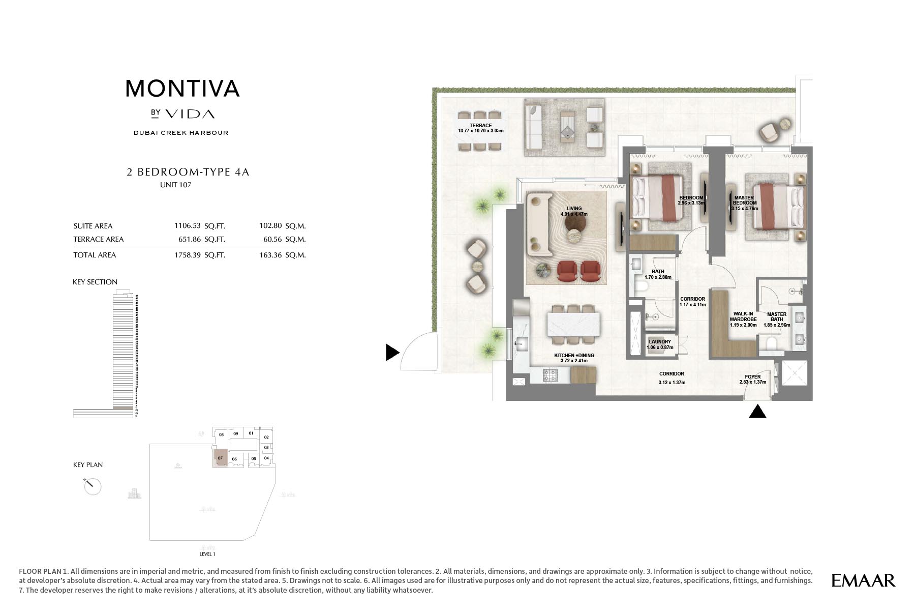 Montiva by Vida at Dubai Creek Harbour floor plan 2