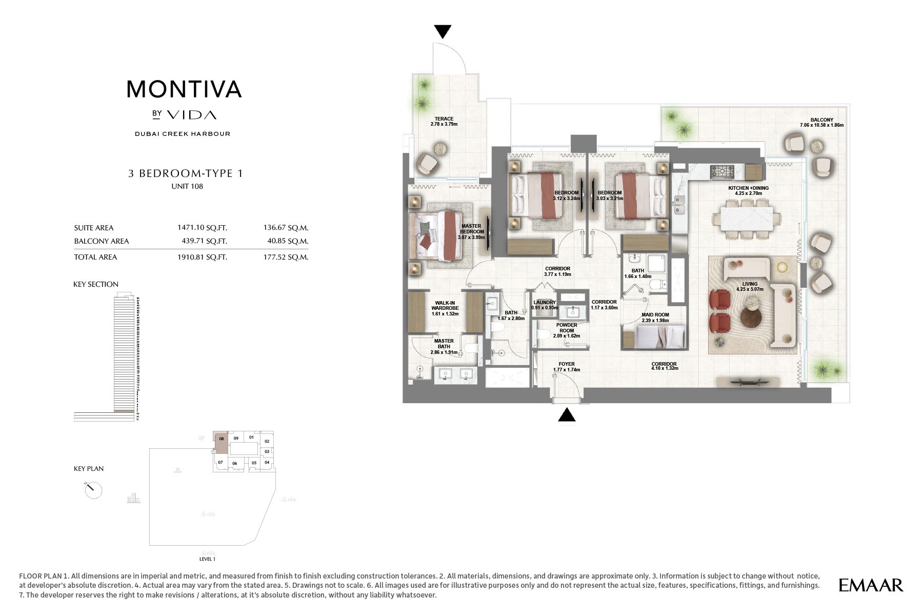 Montiva by Vida at Dubai Creek Harbour floor plan 3