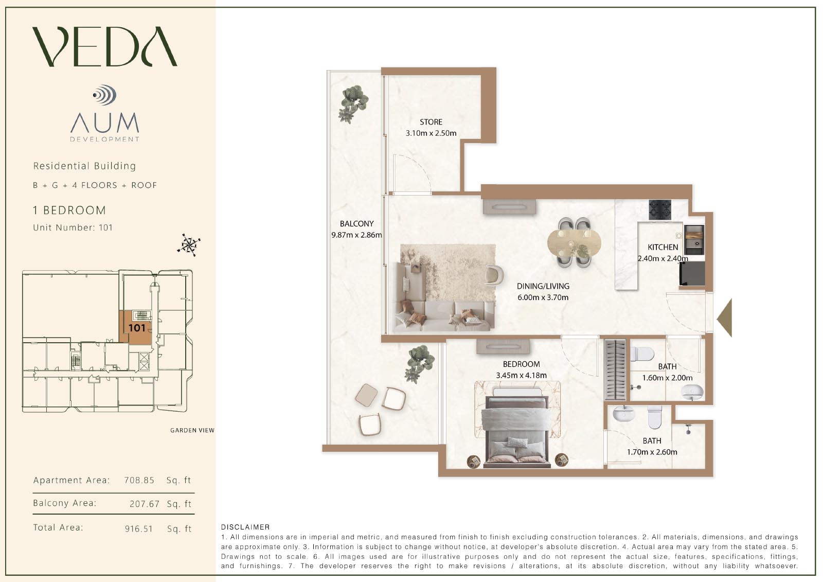 Veda at JVC floor plan 1