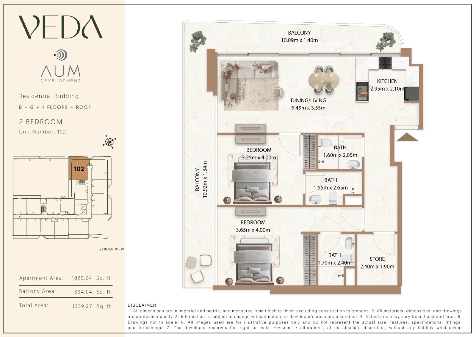 Veda at JVC floor plan 2