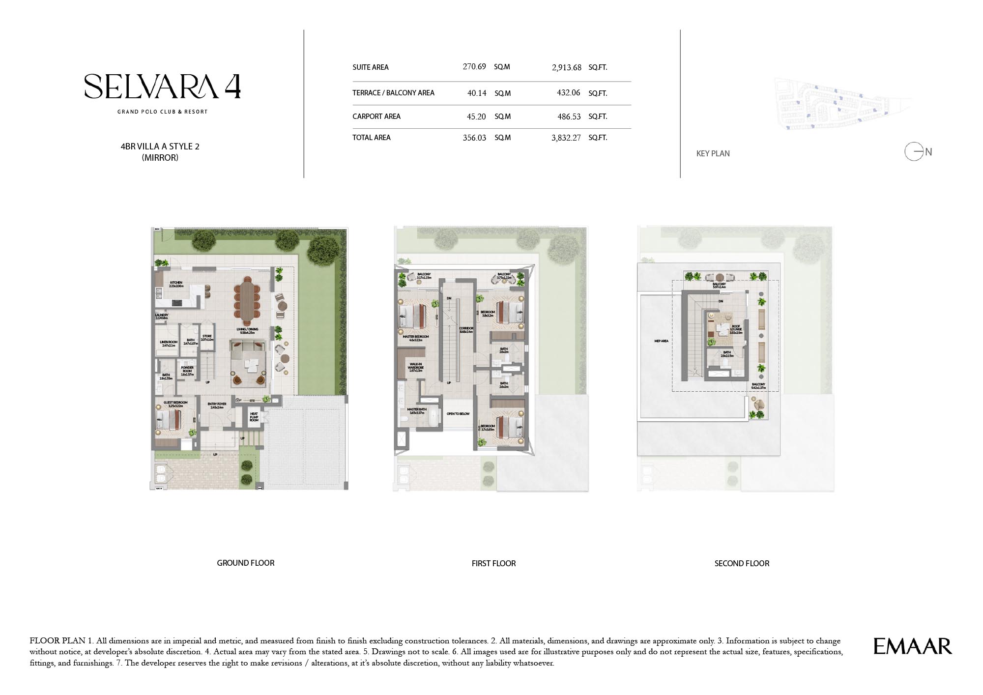 Emaar Selvara 4 at Grand Polo floor plan 1