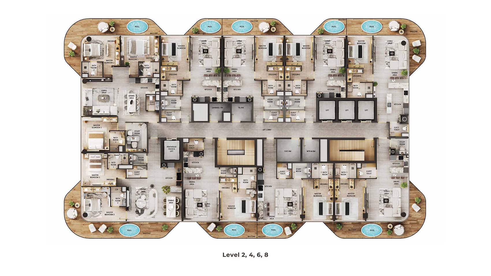 Arya Residences at Dubai Islands floor plan 2