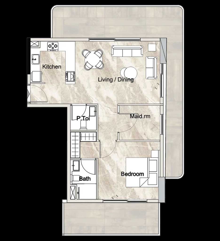 Zyra Vista Residences at Al Warsan floor plan 1