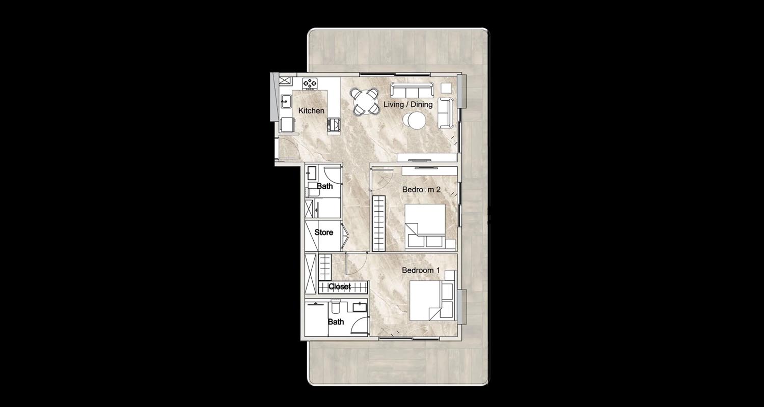 Zyra Vista Residences at Al Warsan floor plan 2
