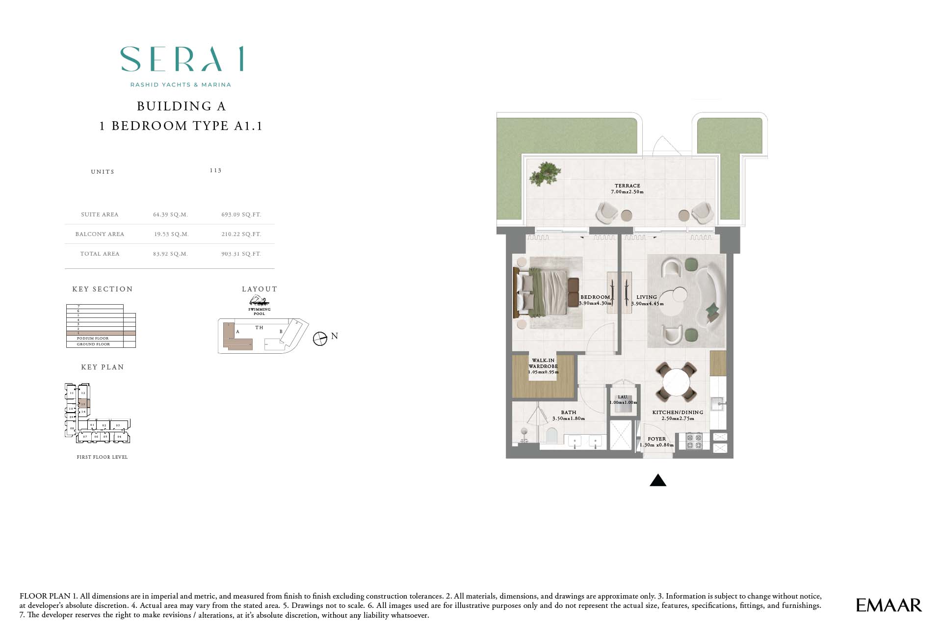 SERA at Rashid Yachts and Marina floor plan 1