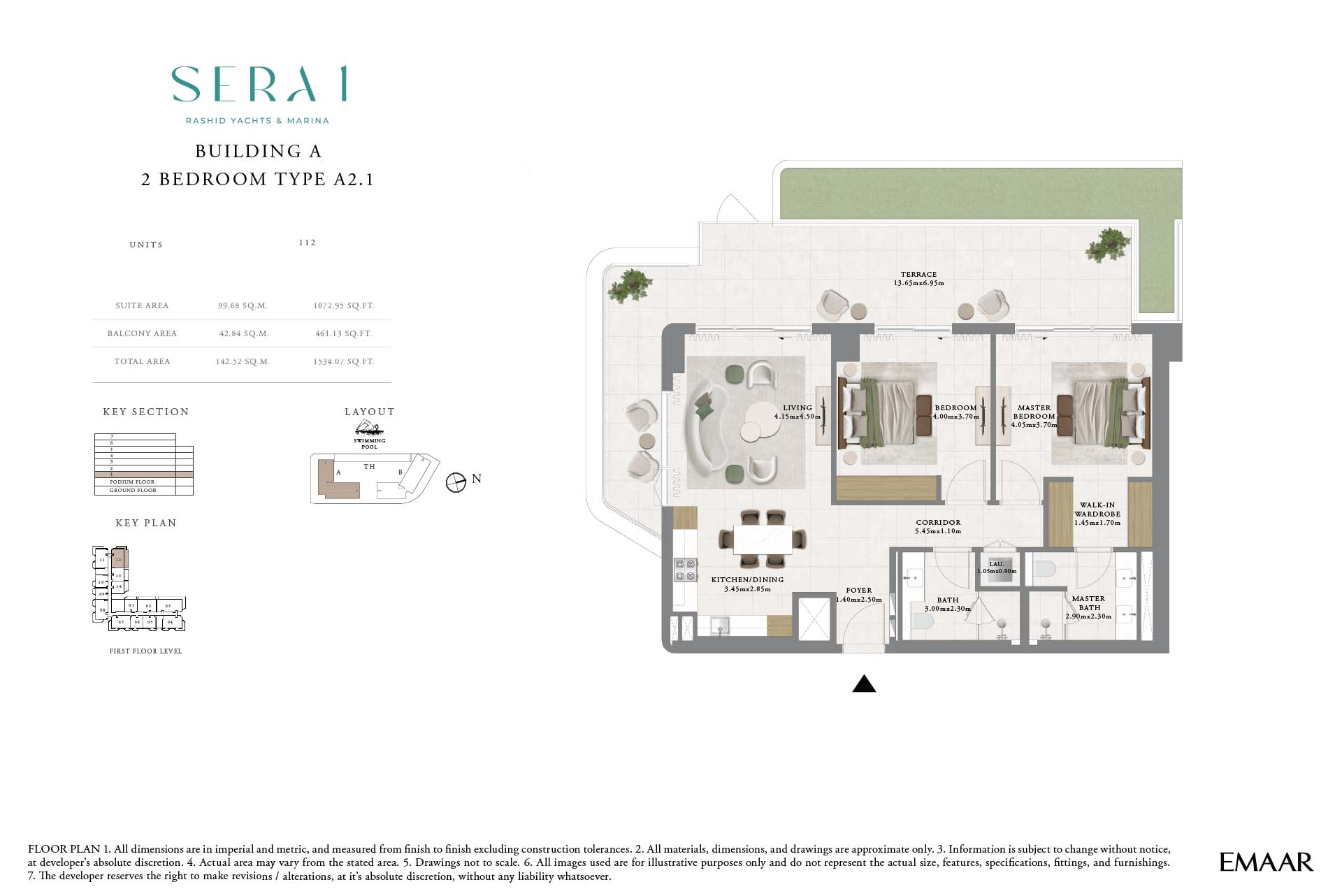 SERA at Rashid Yachts and Marina floor plan 3