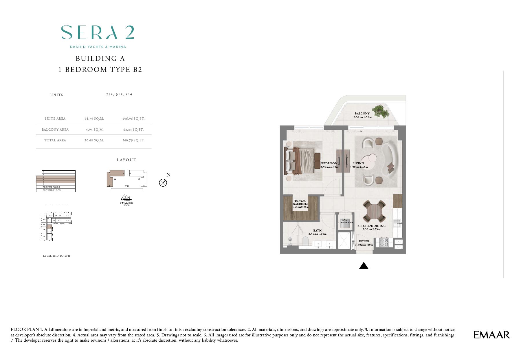 SERA 2 at Rashid Yachts and Marina floor plan 1