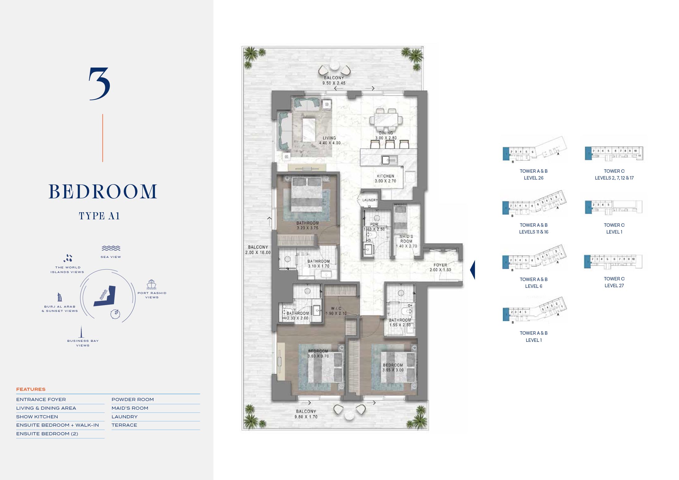 Damac Chelsea Residences 2 floor plan 3