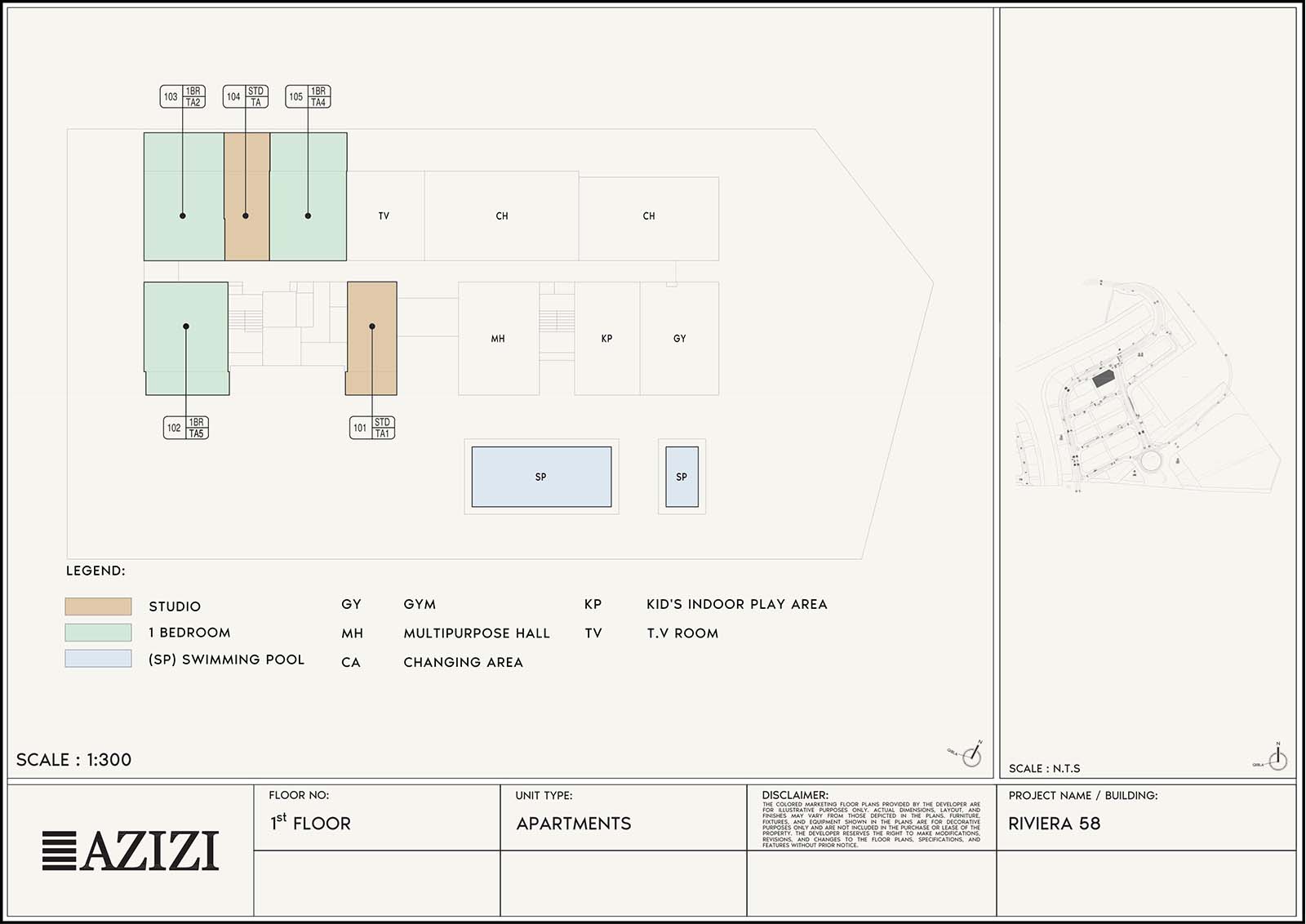 Azizi Riviera 58 floor plan 3
