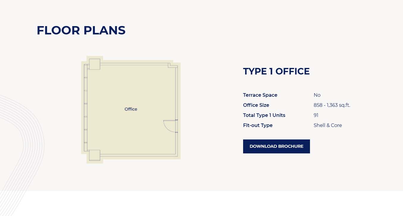 Capital One at JVC floor plan 2