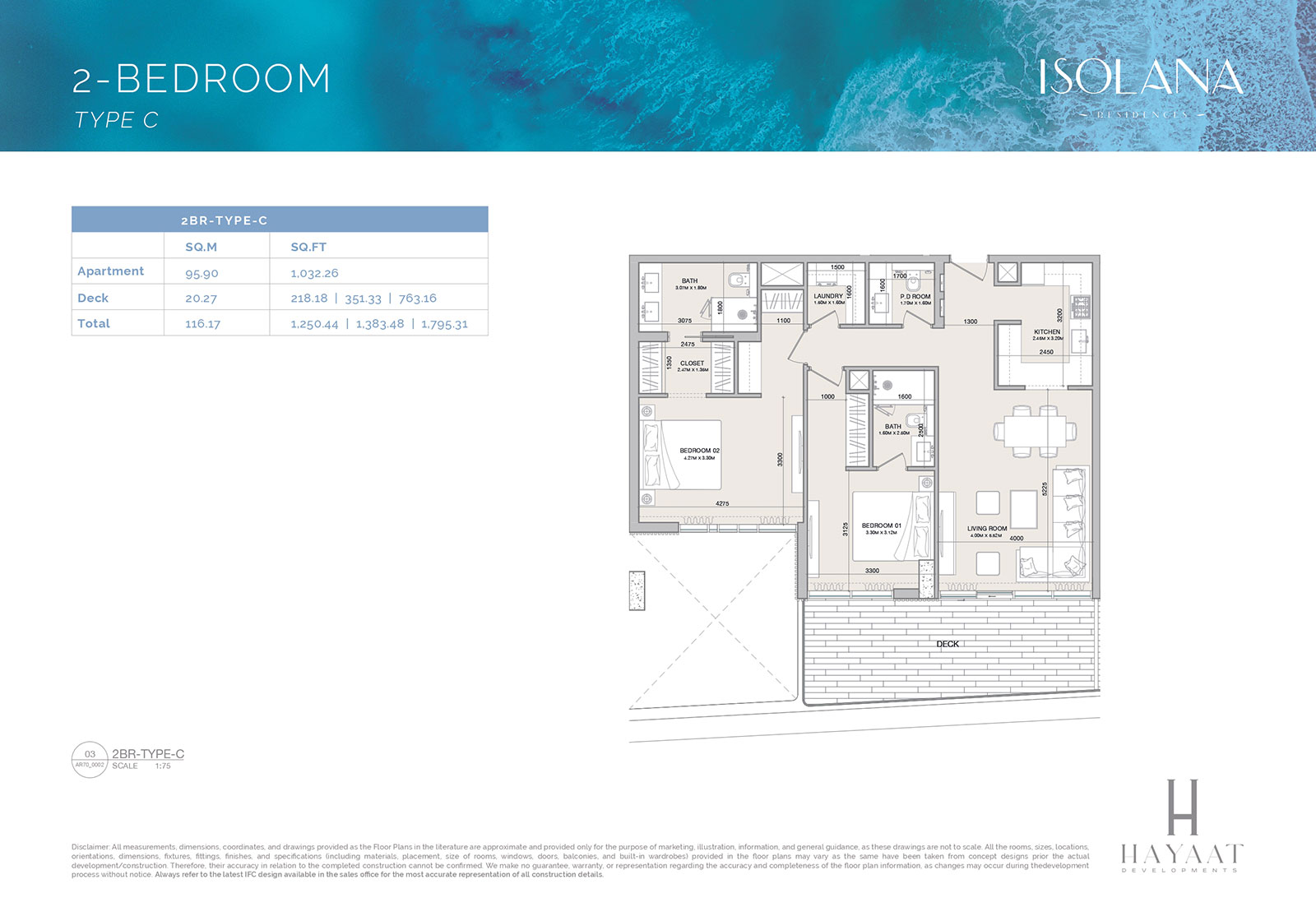 Isolana Residences Dubai Islands floor plan 3