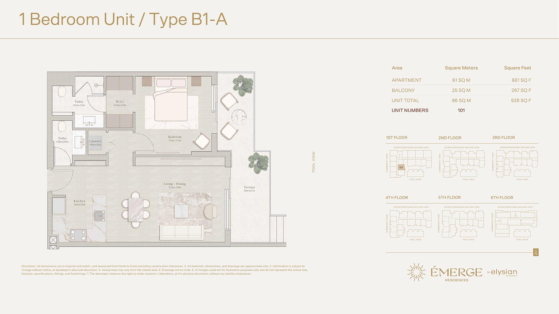 Emerge Residences floor plan 1