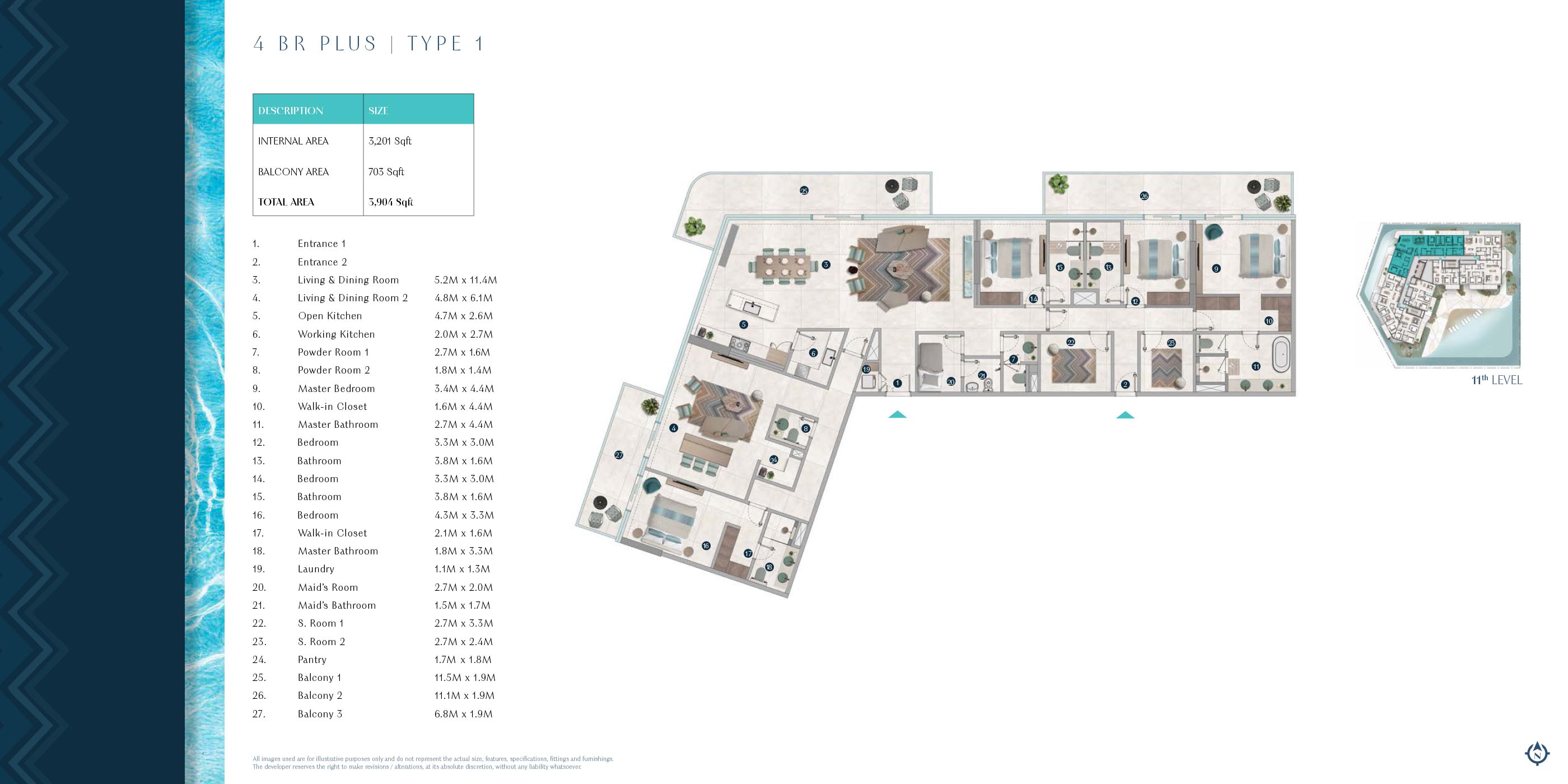 Octa Isle Interiors by Missoni floor plan 4