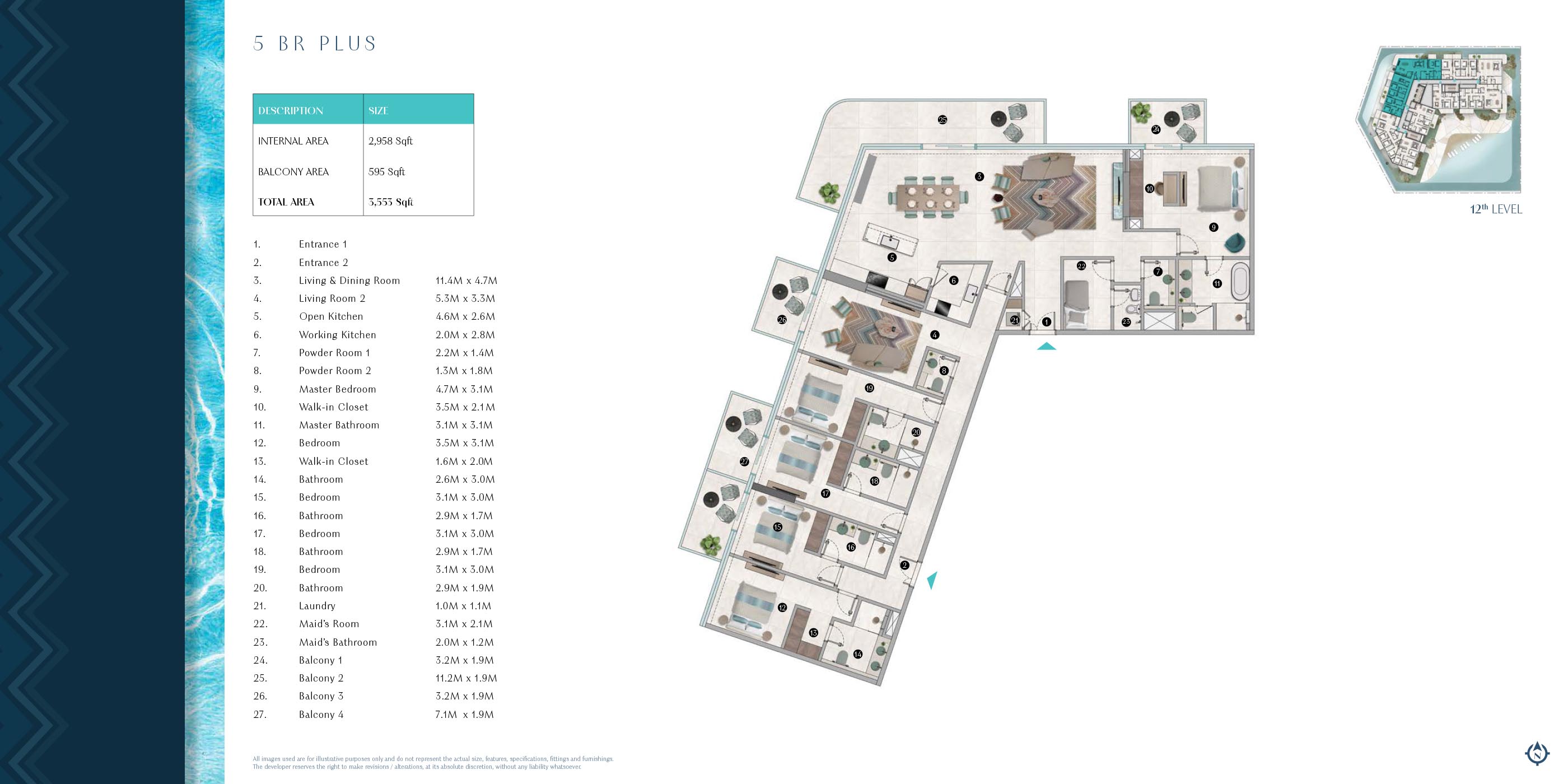 Octa Isle Interiors by Missoni floor plan 5