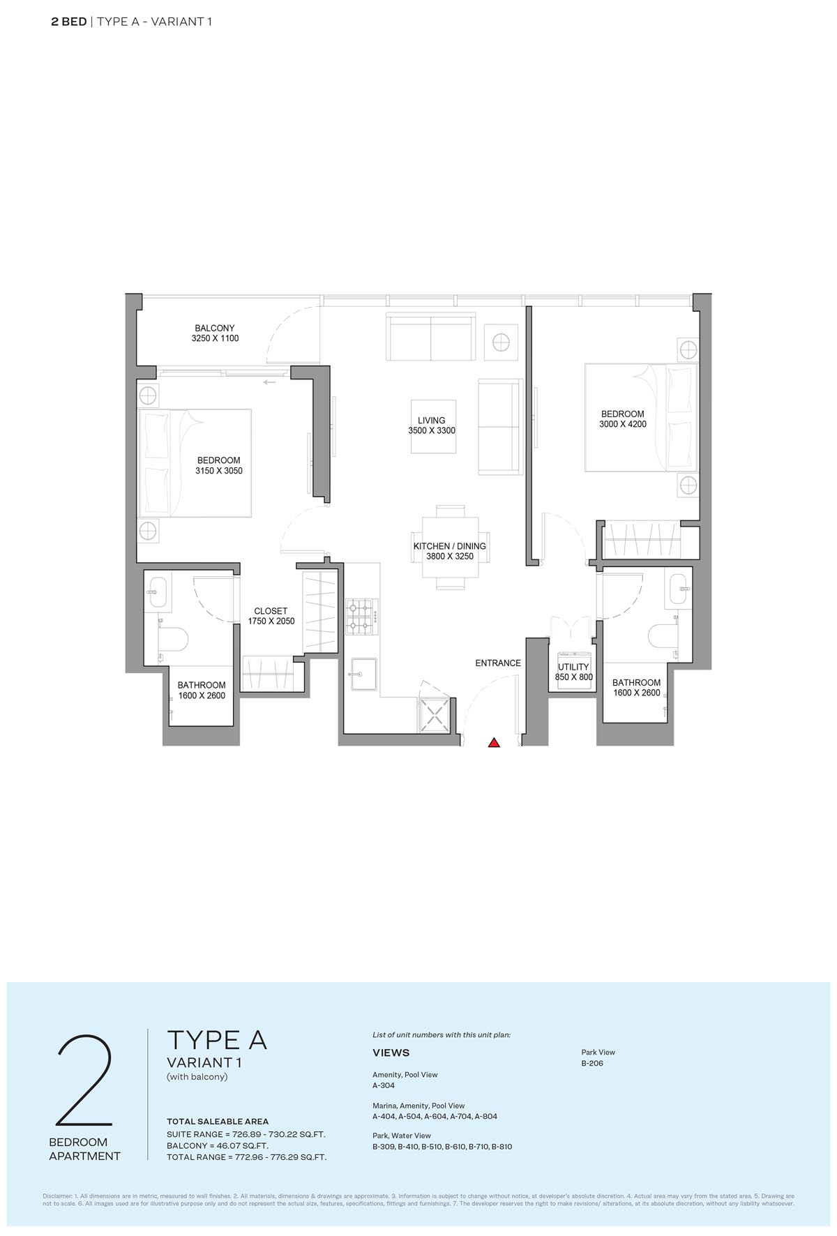 Pearlside Marina Residences floor plan 3