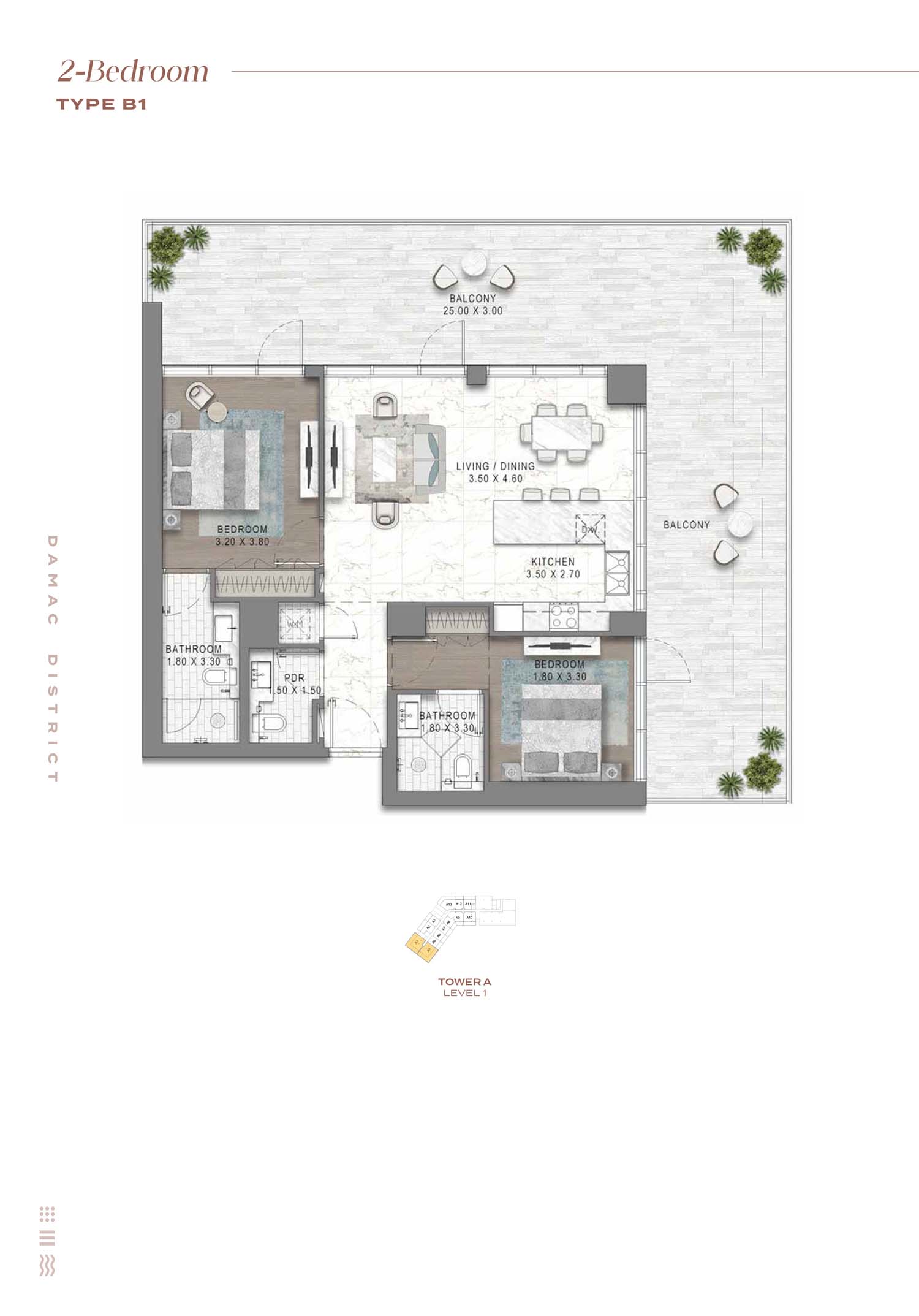 Damac District floor plan 3