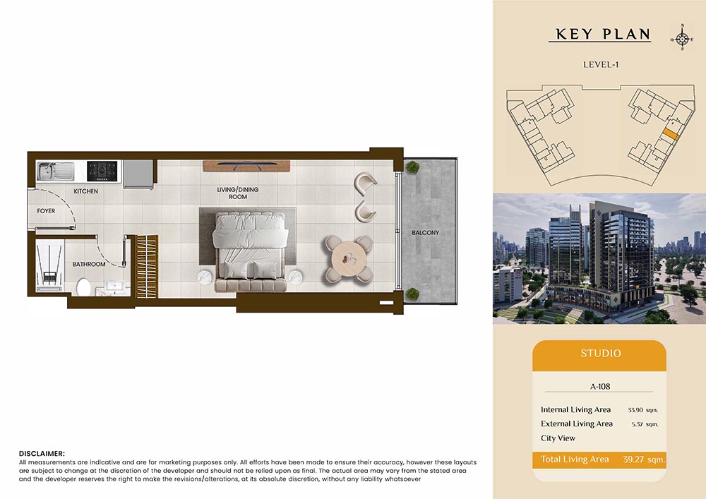 Butterfly Towers at Arjan floor plan 1