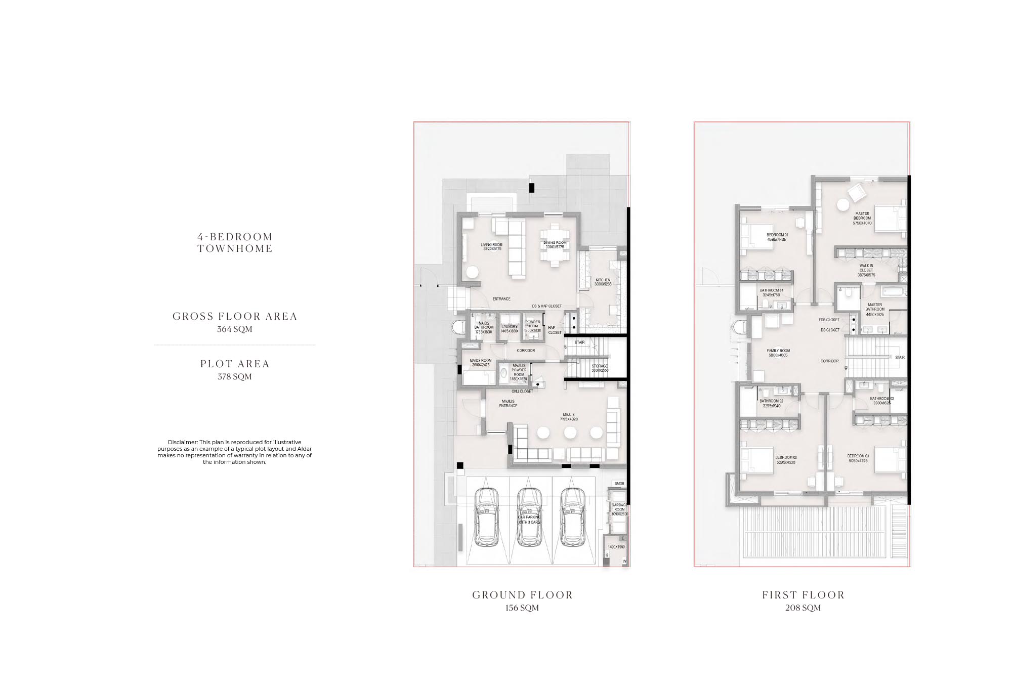 Aldar Al Deem Townhomes floor plan 2