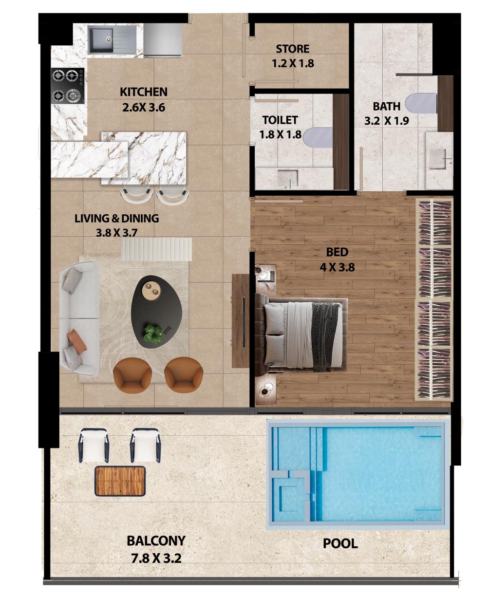 Marquis One at Arjan floor plan 2