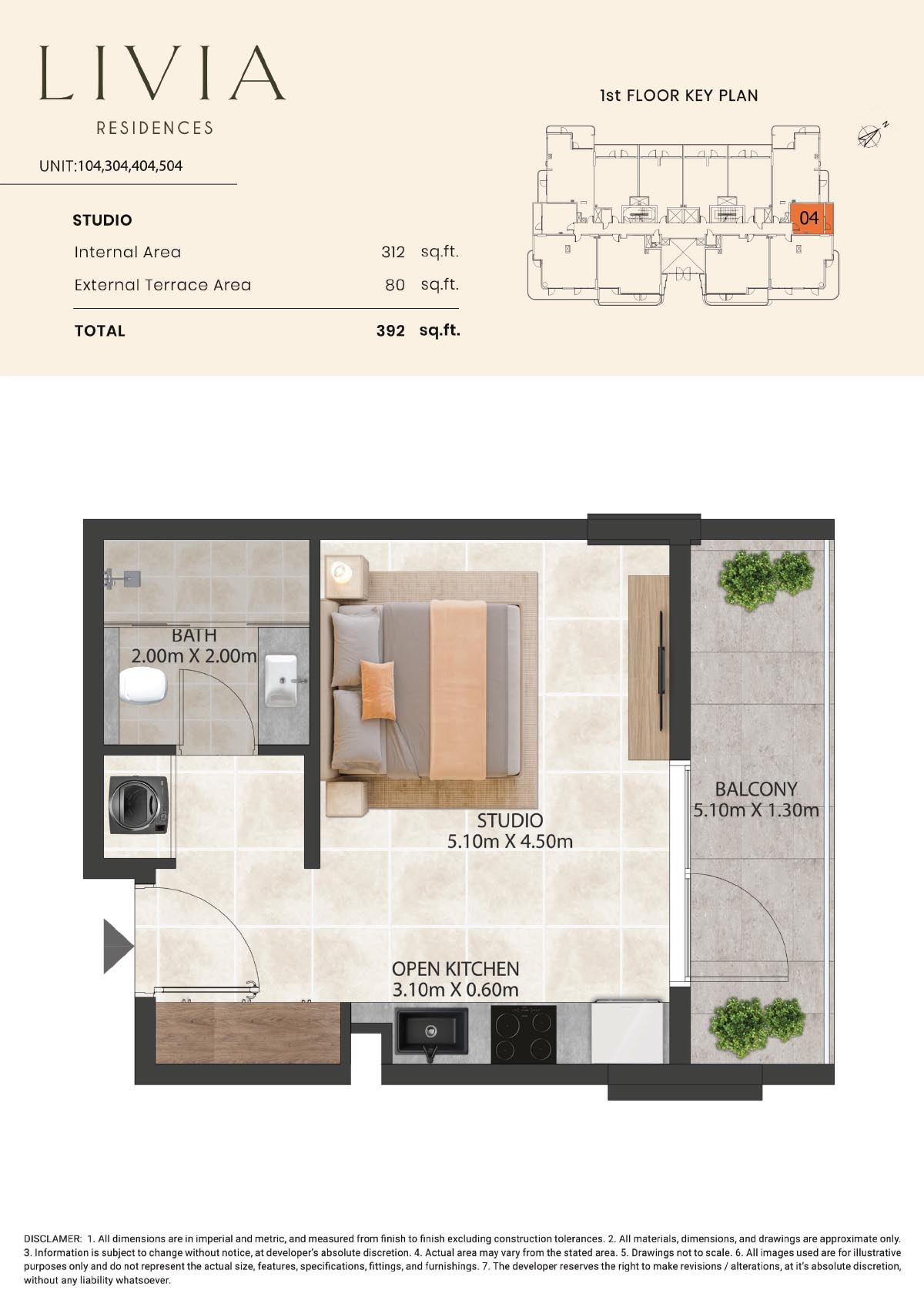 Livia Residences at Dubai South floor plan 1