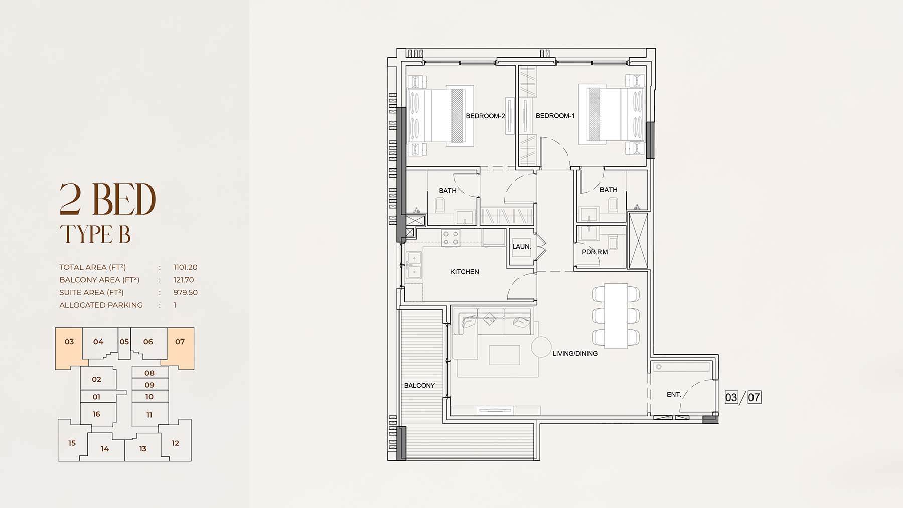 Myra Residences at Dubai South floor plan 3
