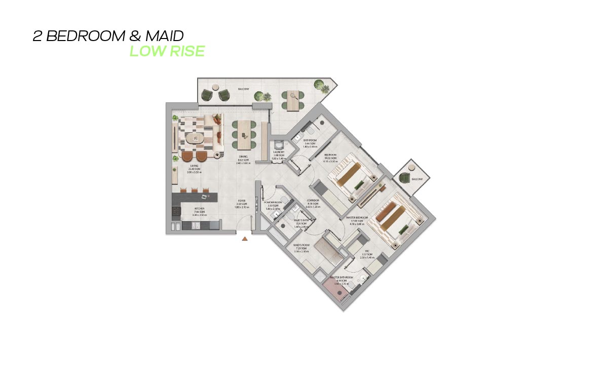Rise by Athlon 1 Magenta Tower floor plan 2