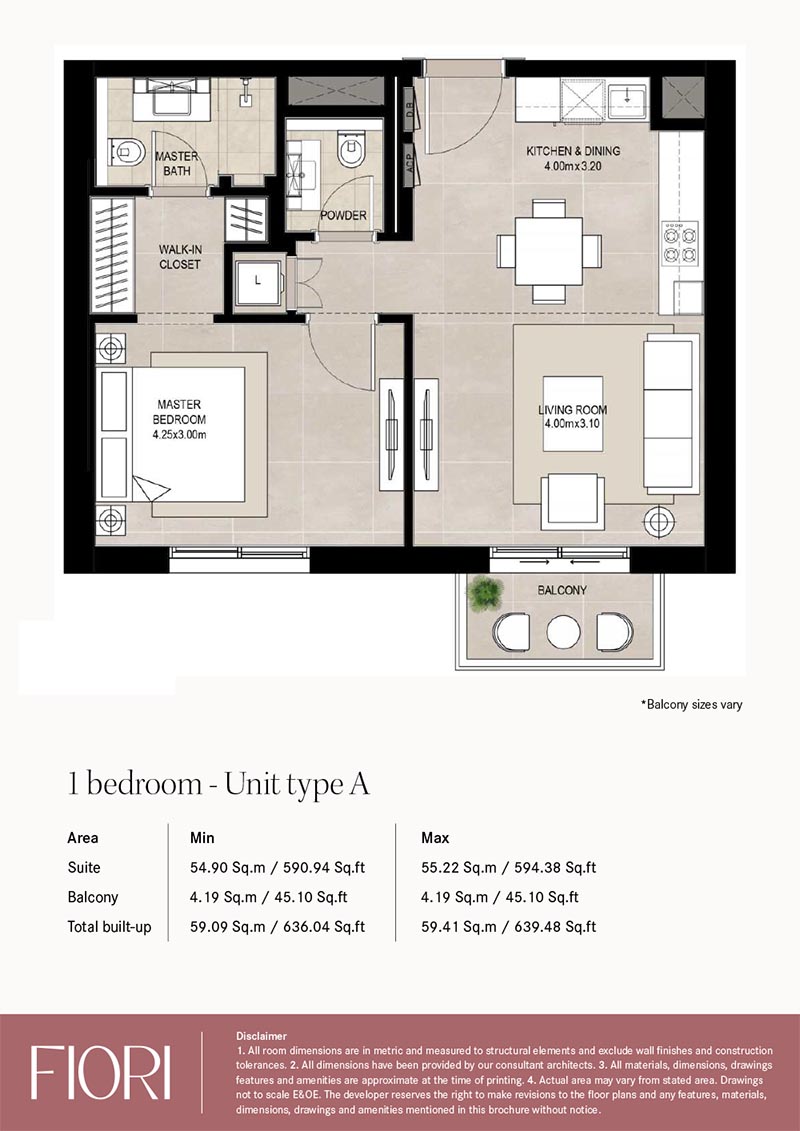 Fiori at Town Square floor plan 1