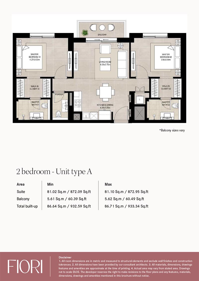 Fiori at Town Square floor plan 2