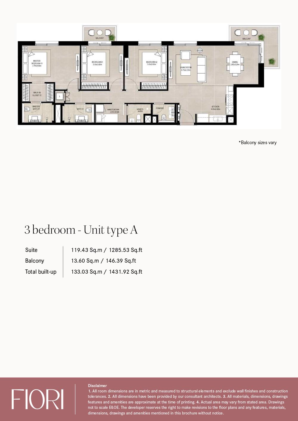Fiori at Town Square floor plan 3