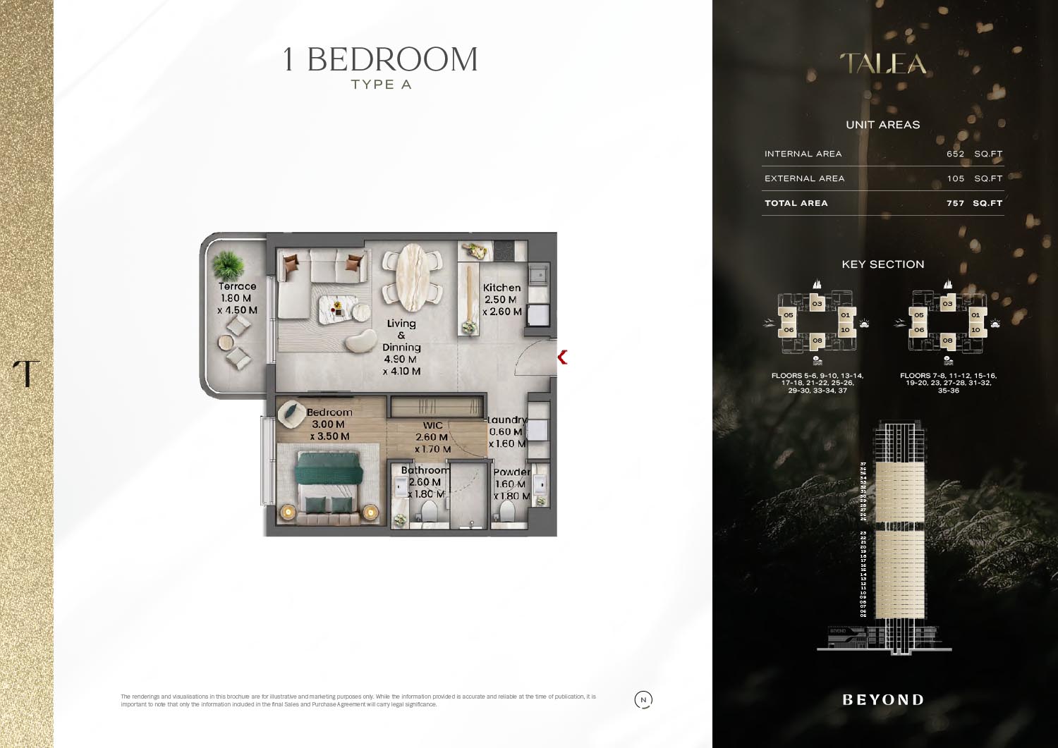 Talea at Dubai Maritime City floor plan 1