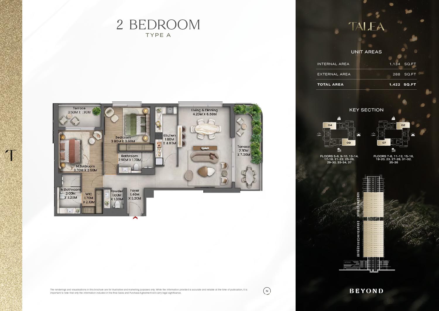 Talea at Dubai Maritime City floor plan 3