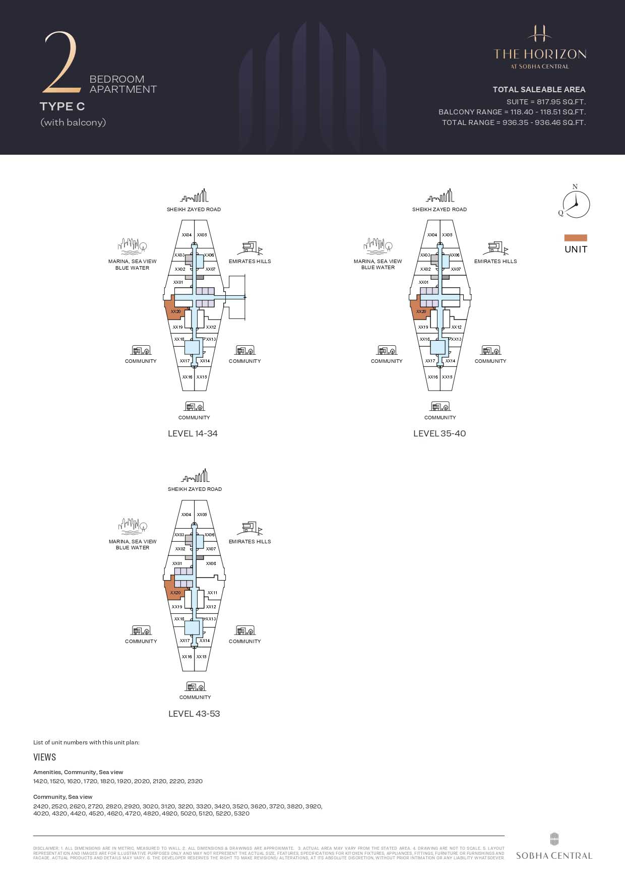 The Horizon at Sobha Central floor plan 2