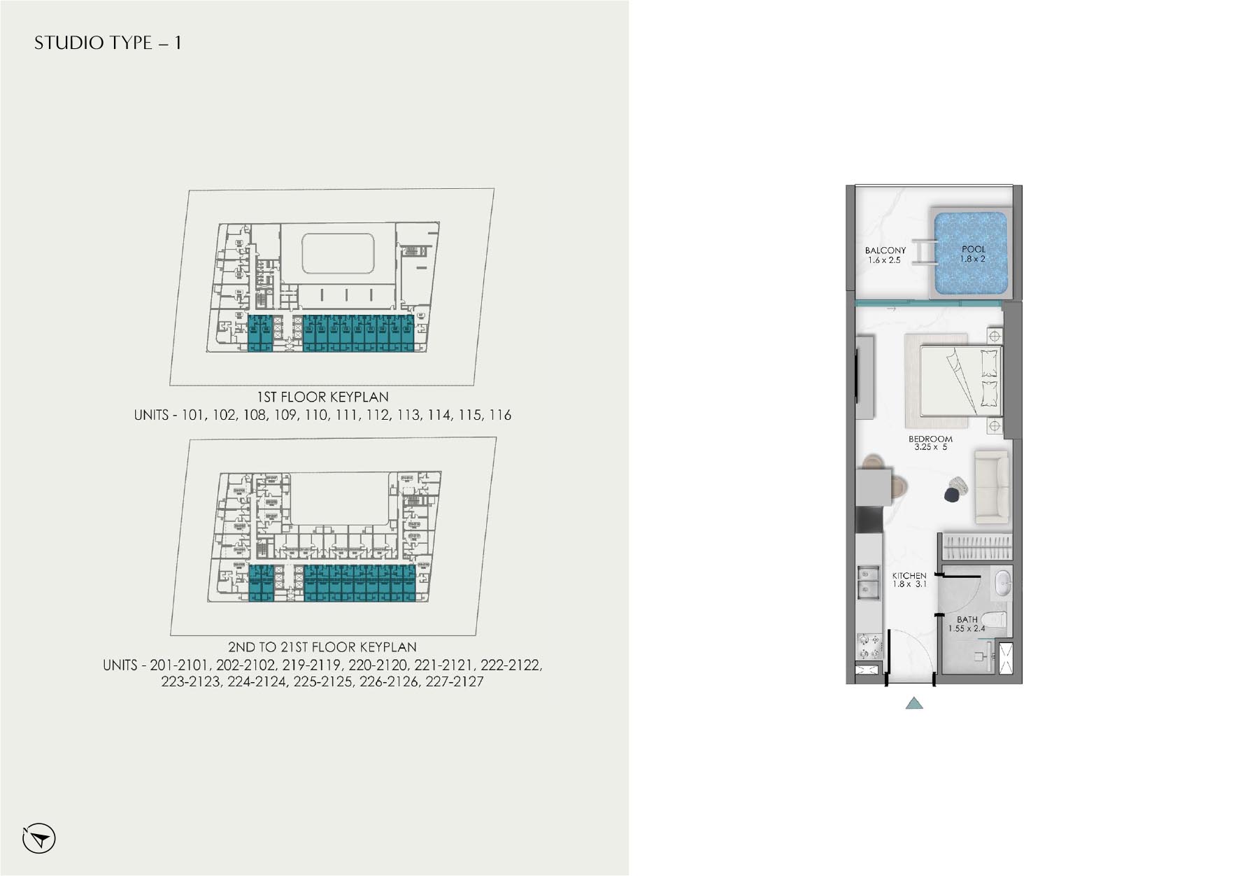 Samana Sky Views floor plan 1