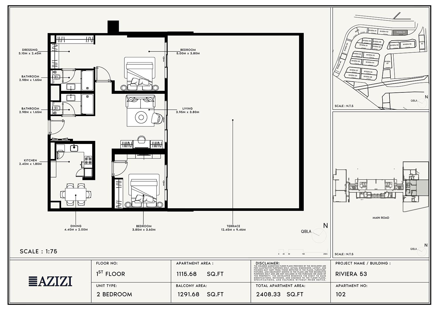 Azizi Riviera 53 floor plan 4