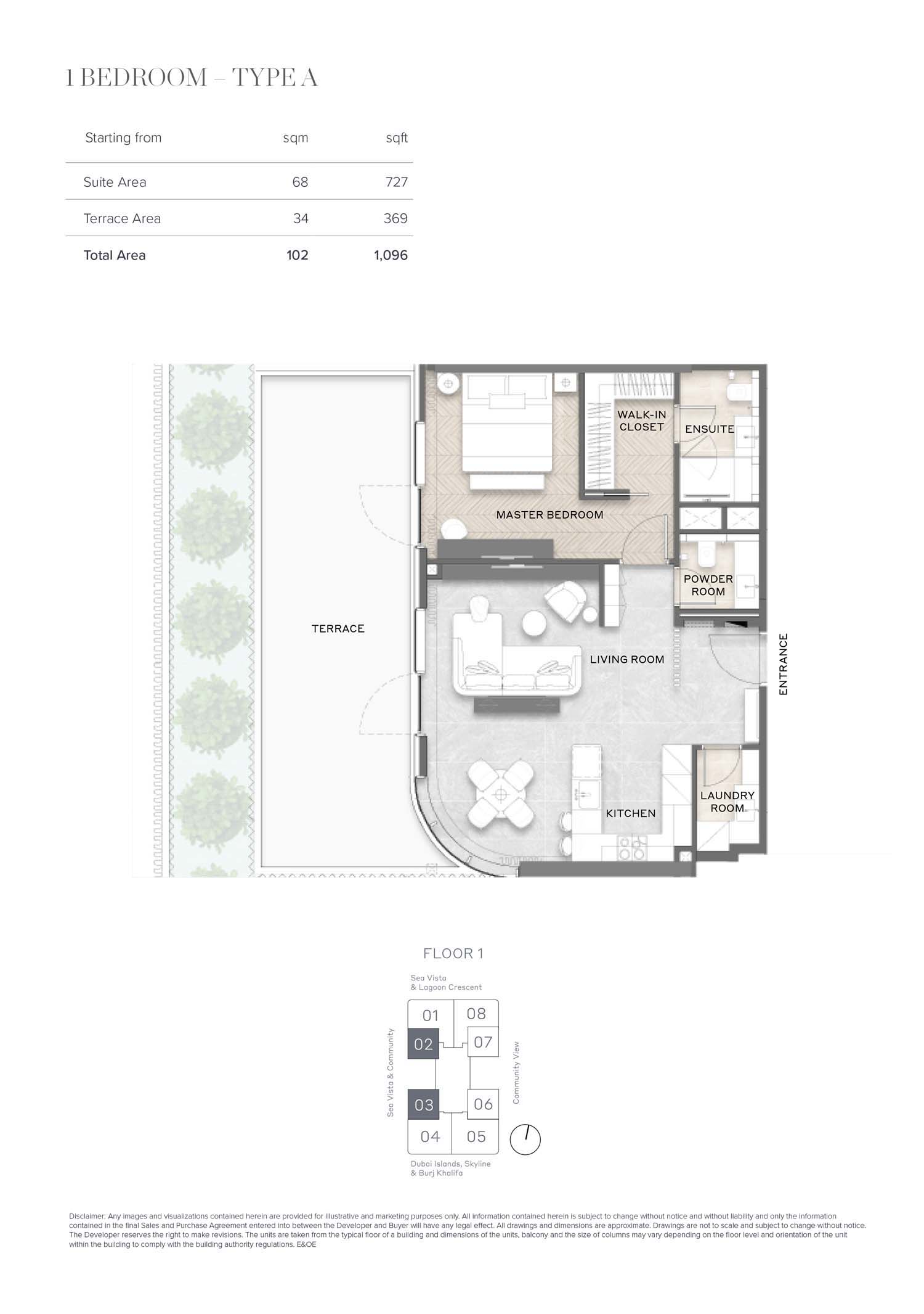 Avida Residences at Dubai Islands floor plan 1