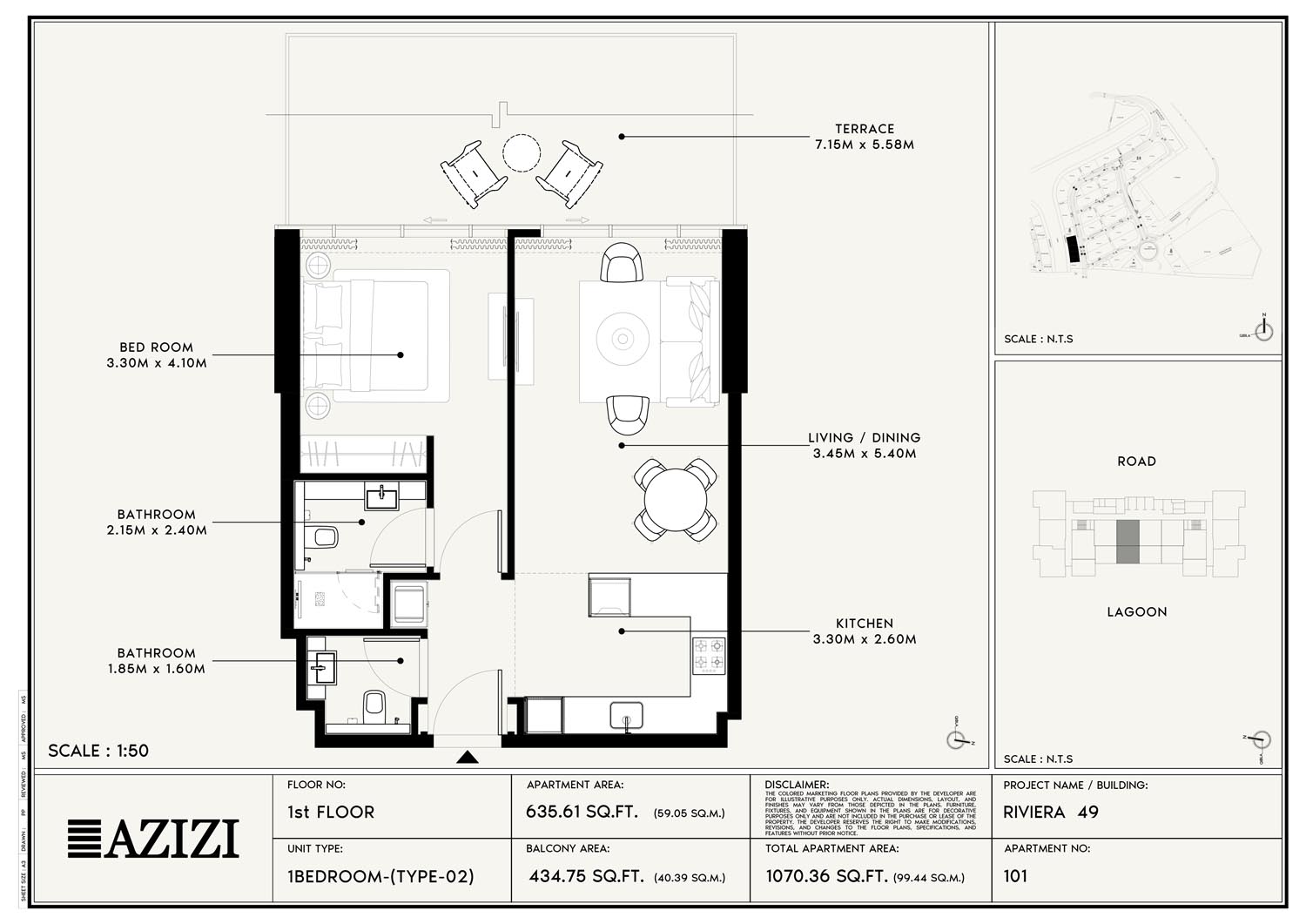 Azizi Riviera 49 floor plan 2