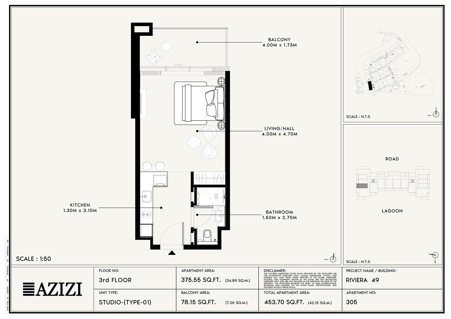 Azizi Riviera 49 floor plan 1