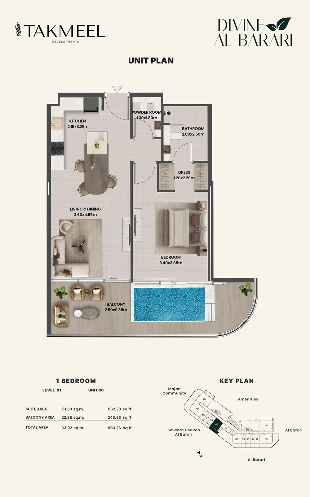 Divine Al Barari by Takmeel floor plan 3