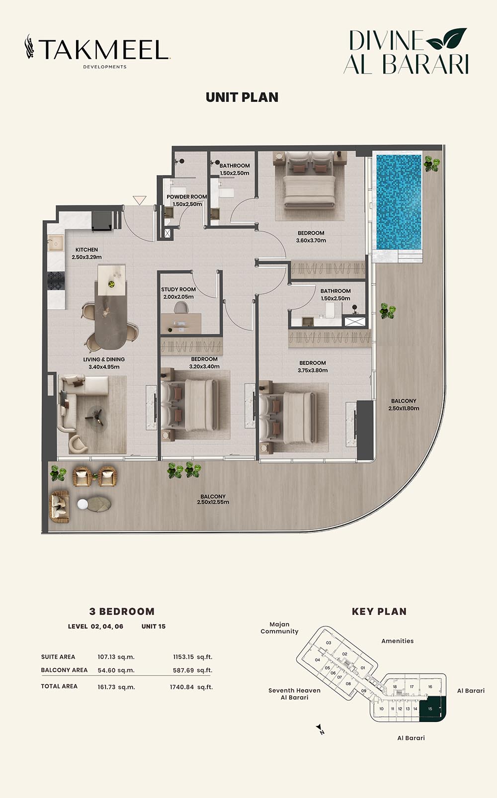 Divine Al Barari by Takmeel floor plan 4