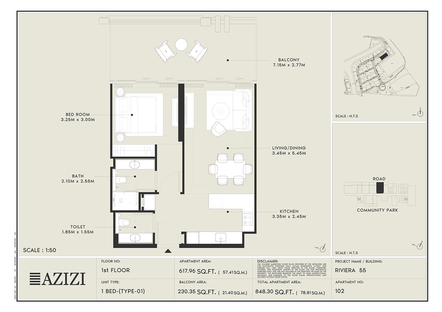 Azizi Riviera 55 floor plan 2