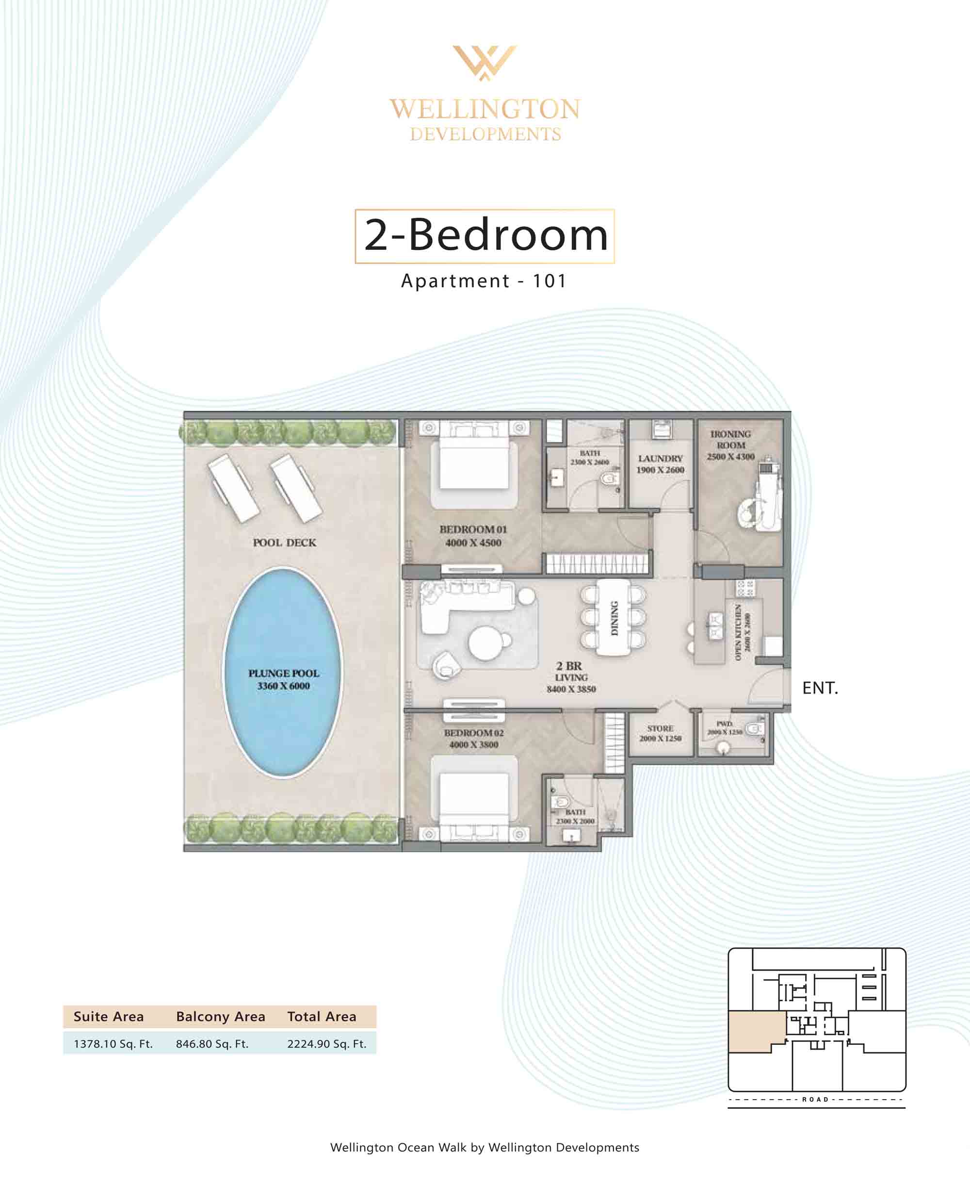 Wellington Ocean Walk at Dubai Islands floor plan 3
