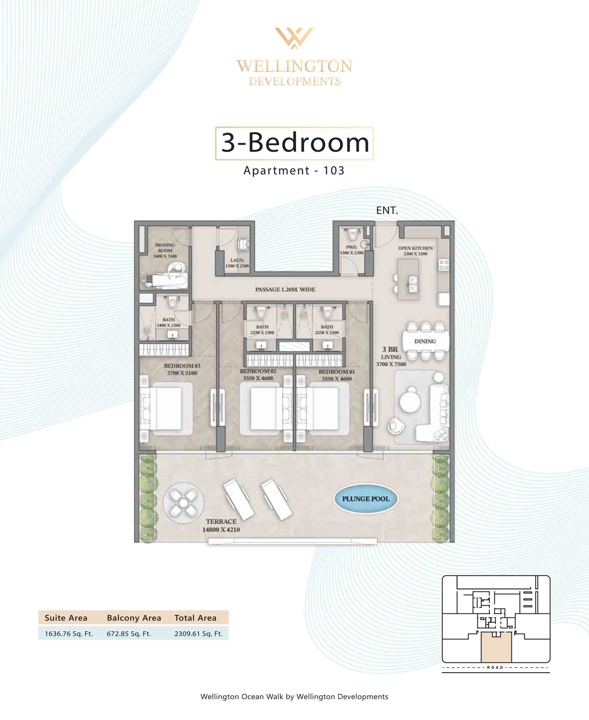 Wellington Ocean Walk at Dubai Islands floor plan 4