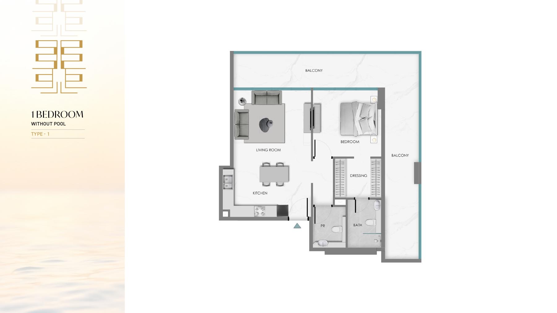 Samana Ocean Crest at Dubai Islands floor plan 1