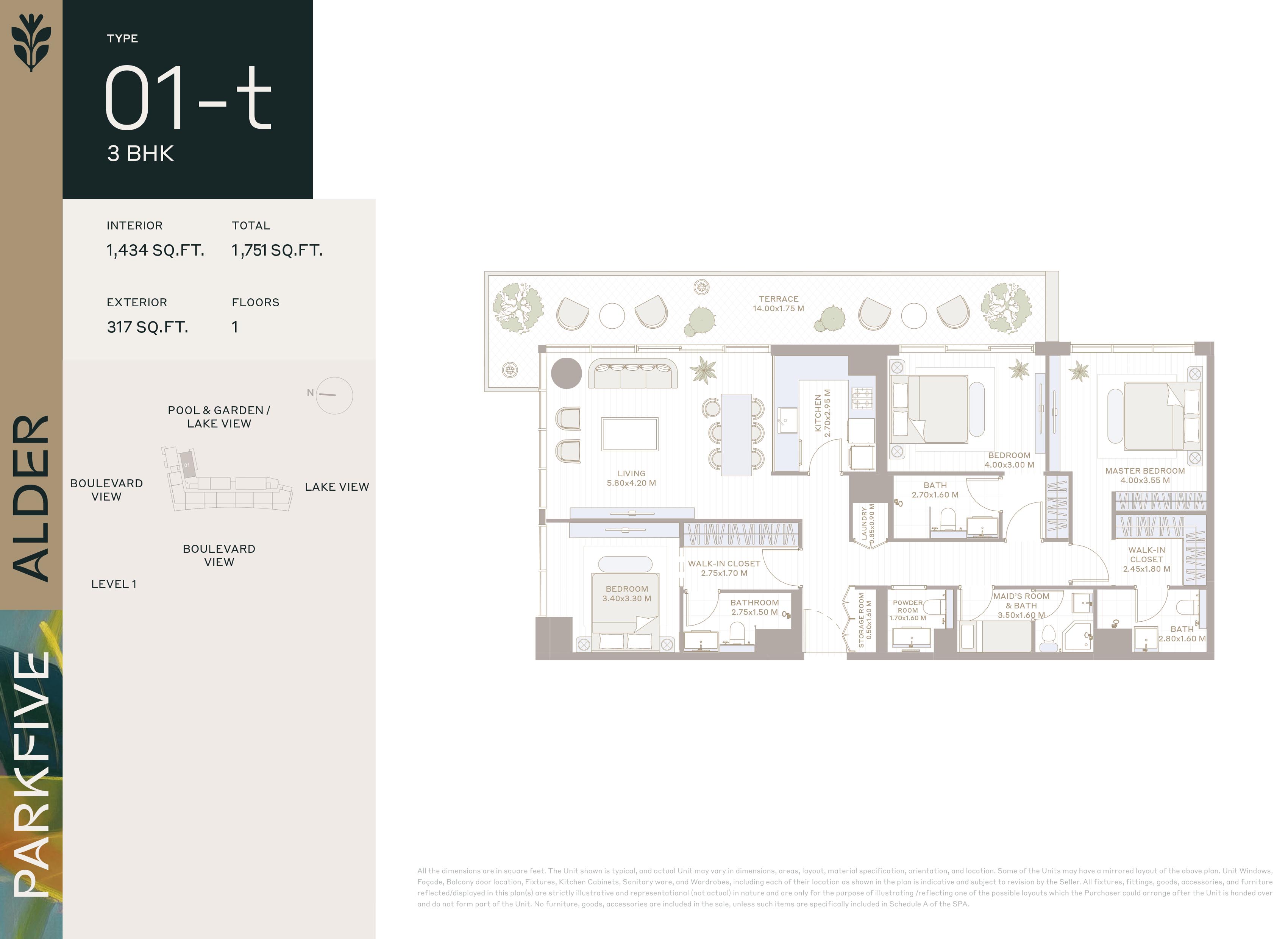 Alder at Park Five floor plan 3