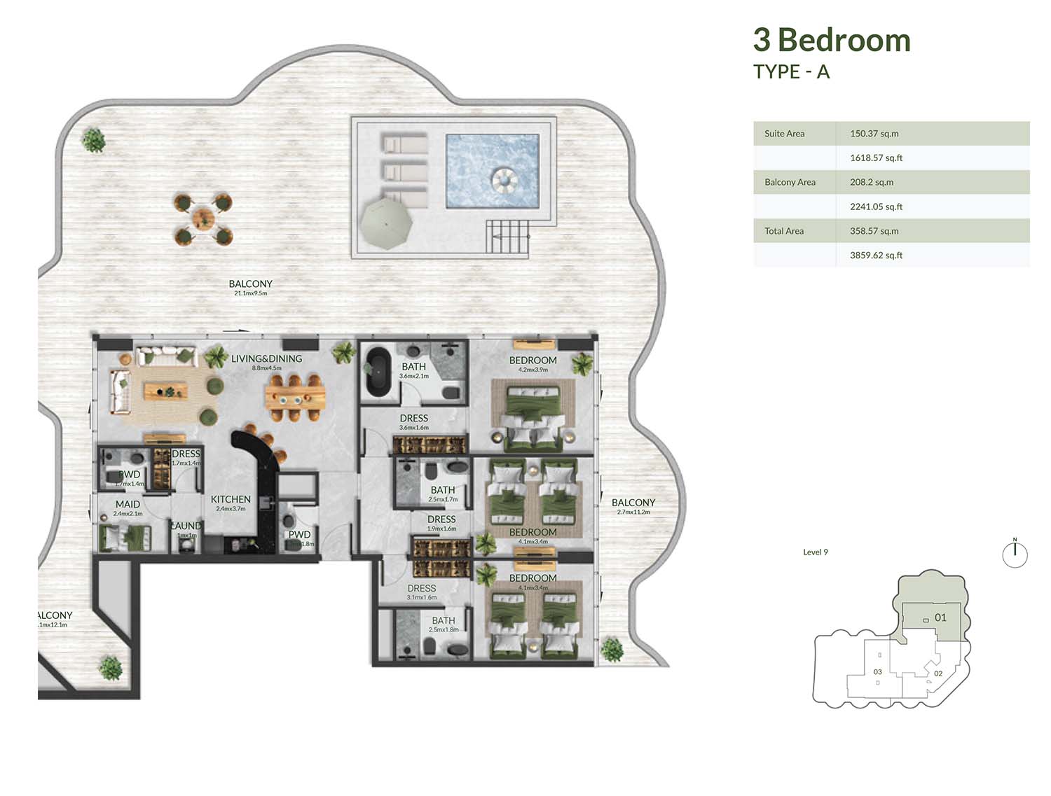 Aqua Maya at Al Marjan Island floor plan 4